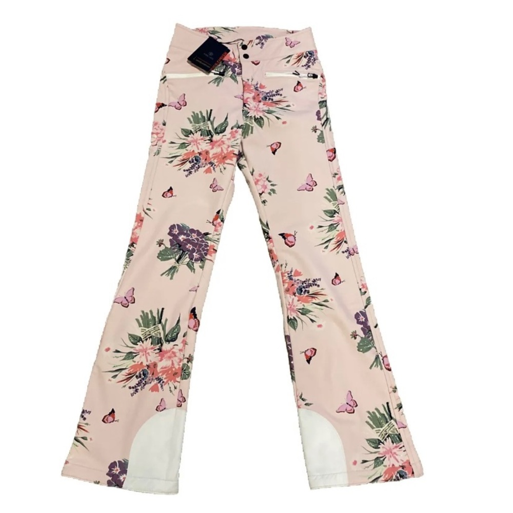 NWT Love Shack Fancy Sz 6 Bogner Ireen Ski Pants in Mauve Pink Fire and Ice